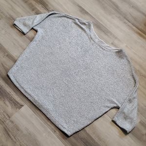 Worthington XL Grey/Silver half sleeve blouse